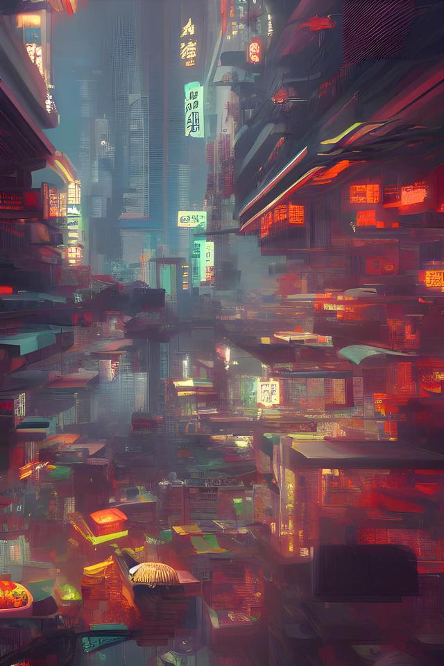 未来世界儿童画，未来世界的儿童画怎么画（看Ai绘画寻找灵感《未来广东》）
