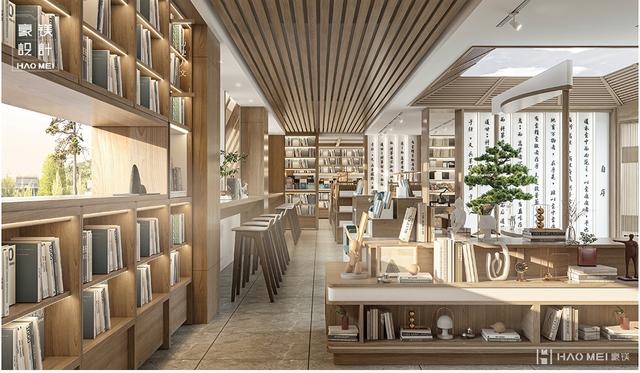 1,校园书店设计装修案例_校园书店的天花板