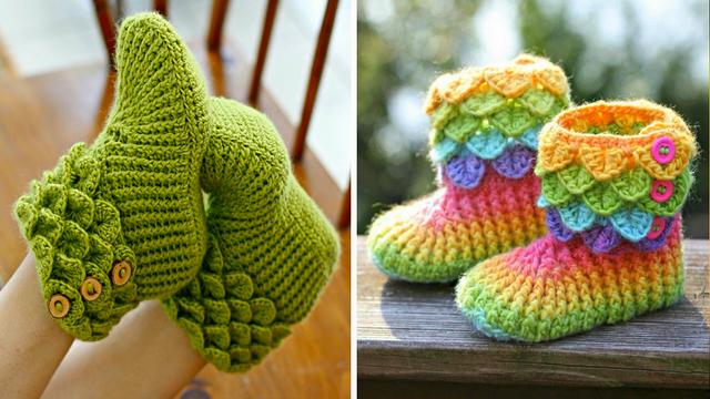 钩鞋子教程从头到尾纯色，像我这样手工钩编一双