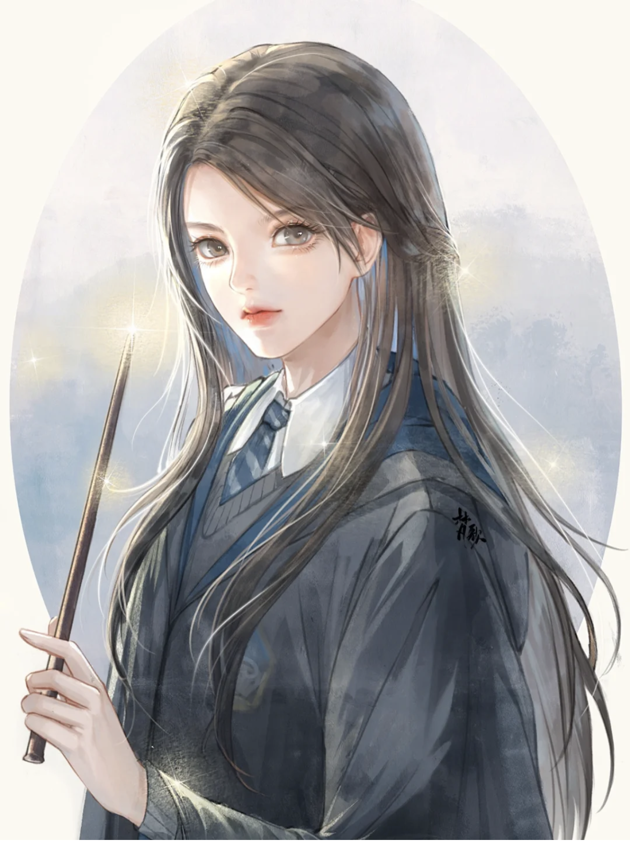 苏柒:手绘哈利波特背景图，哈利·波特手绘（霍格沃茨学院向你发来邀请）