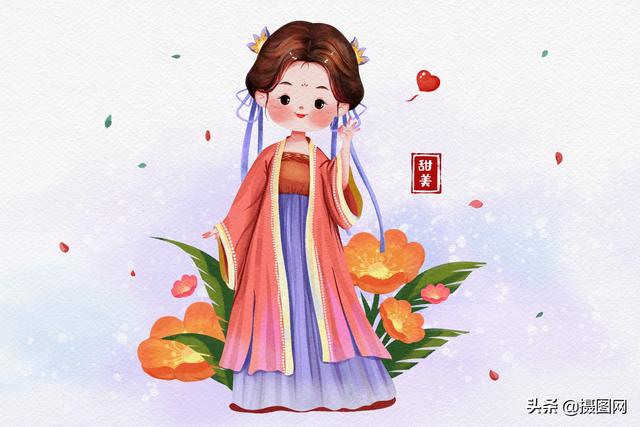 动漫人物手绘古风，古风手绘插画动漫女生头像微信（手绘插画，古风少女）