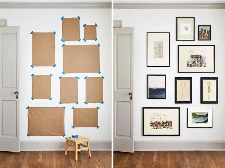 要将装饰画安装上去,又担心会挂歪,挂偏,那么建议采用以下这个方法