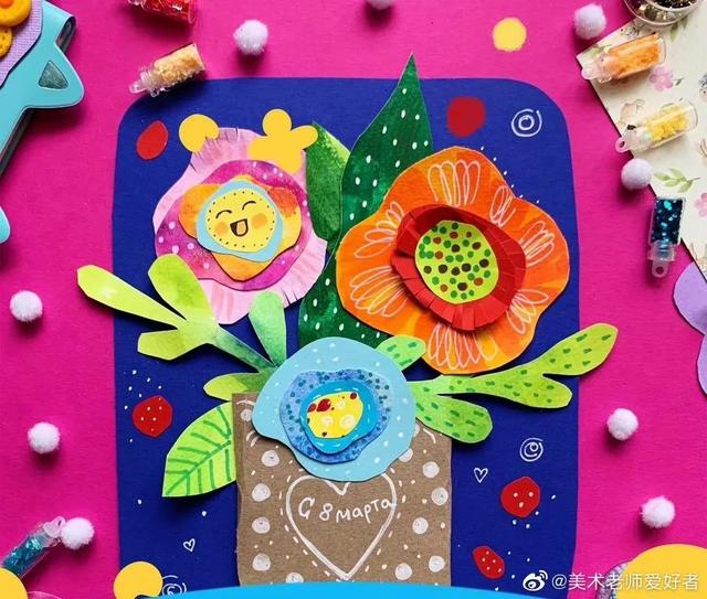 7-12岁儿童手工画，童真动物绘