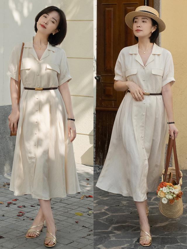 过膝裙子怎么搭配，过膝裙子怎么搭配好看（今年流行的连衣裙都是“过膝款”）