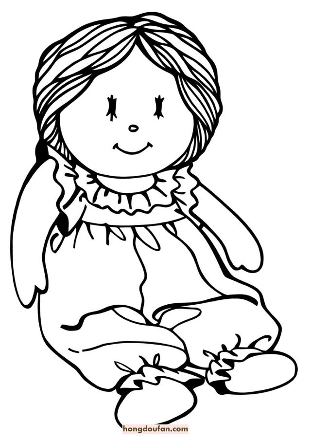 一分钟简笔画—跟我一起画婴儿，儿童简笔画一步一步教的（10张可爱的洋娃娃卡通涂色简笔画）