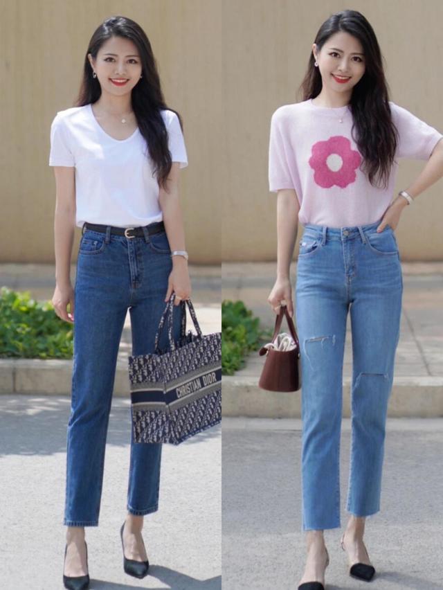 牛仔裤的款式，牛仔裤的款式有哪些（这5种搭配一套比一套洋气）