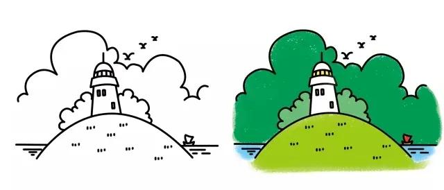 一步一步画白云，白云怎么画（60款唯美的风景简笔画教程）