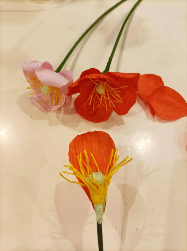 皱纹纸花朵做法大全，DIY皱纹纸蓝色妖姬花骨朵的制作（纸花教程之冰岛虞美人）