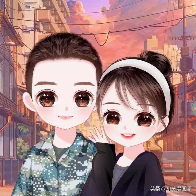 可爱哥妹头像，哥妹头像一组可爱真人（可爱又有趣的卡通全家福微信头像图片）