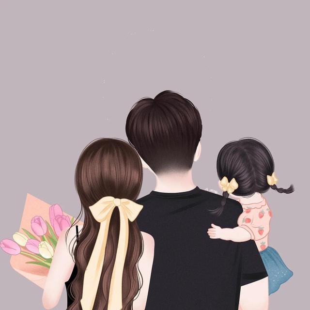 简笔画一家三口，一家三口简笔画画法大全（一家三口或一家四口头像2）