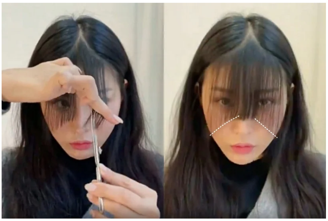 怎么剪斜刘海简单好看，韩国发型师教你在家剪刘海