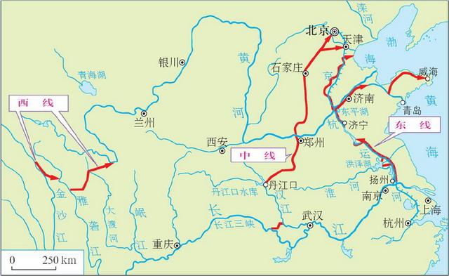 京杭大运河线路图，京杭大运河路线图（今年将实现全线通水）