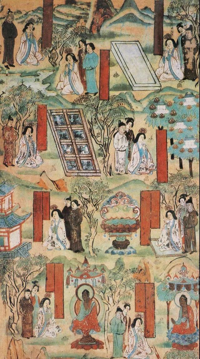 敦煌壁画图片大全，敦煌飞天壁画高清图（敦煌壁画对于中国画坛的影响）