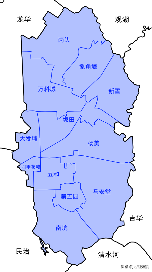 深圳龙岗区地图,深圳龙岗区地图龙岗区卫星地图(深圳市龙岗区坂田街道