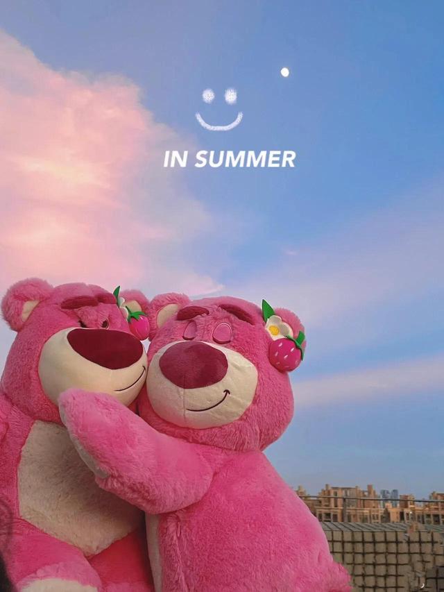 草莓熊头像/可爱/粉色系/爱没有技巧微信，草莓熊头像/可爱/粉色系/爱没有技巧，真诚才是必杀技（友友们草莓熊系列 快快收起来）