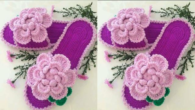 钩鞋子教程从头到尾纯色，像我这样手工钩编一双