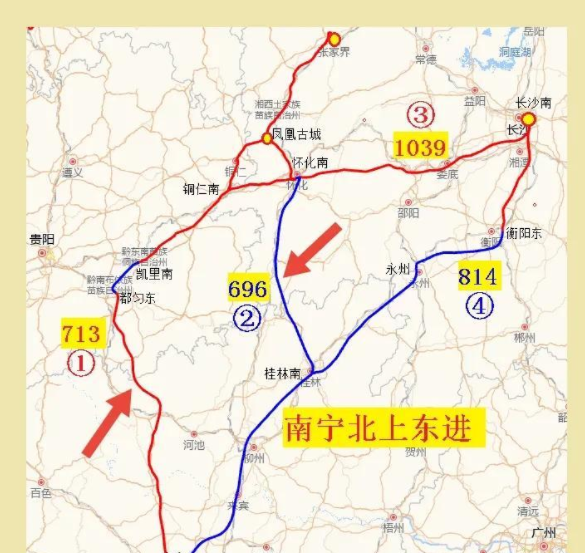 南宁到重庆高铁，南宁去重庆最佳方案（南宁北上东进新通道,
