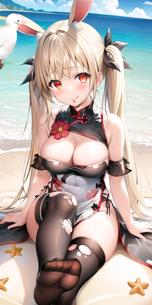 夏天的画怎么画简单又漂亮，夏天简笔画怎么画（AI绘画 海边夏日3）