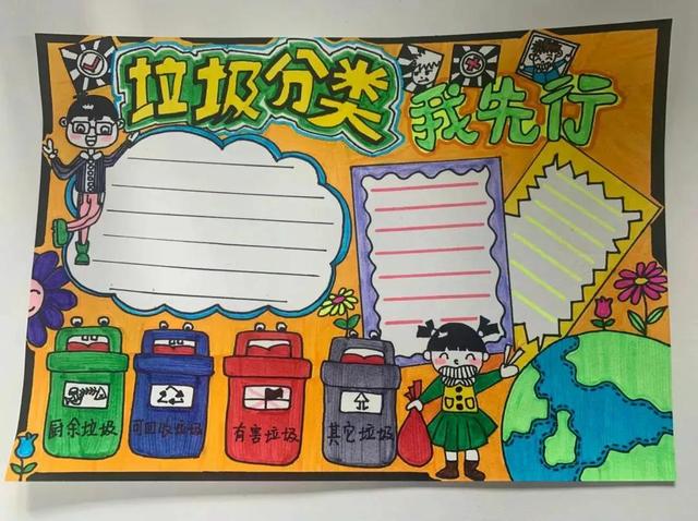 垃圾分类宣传画儿童画，垃圾分类宣传绘画简单（2022最新垃圾分类手抄报+环保儿童画）