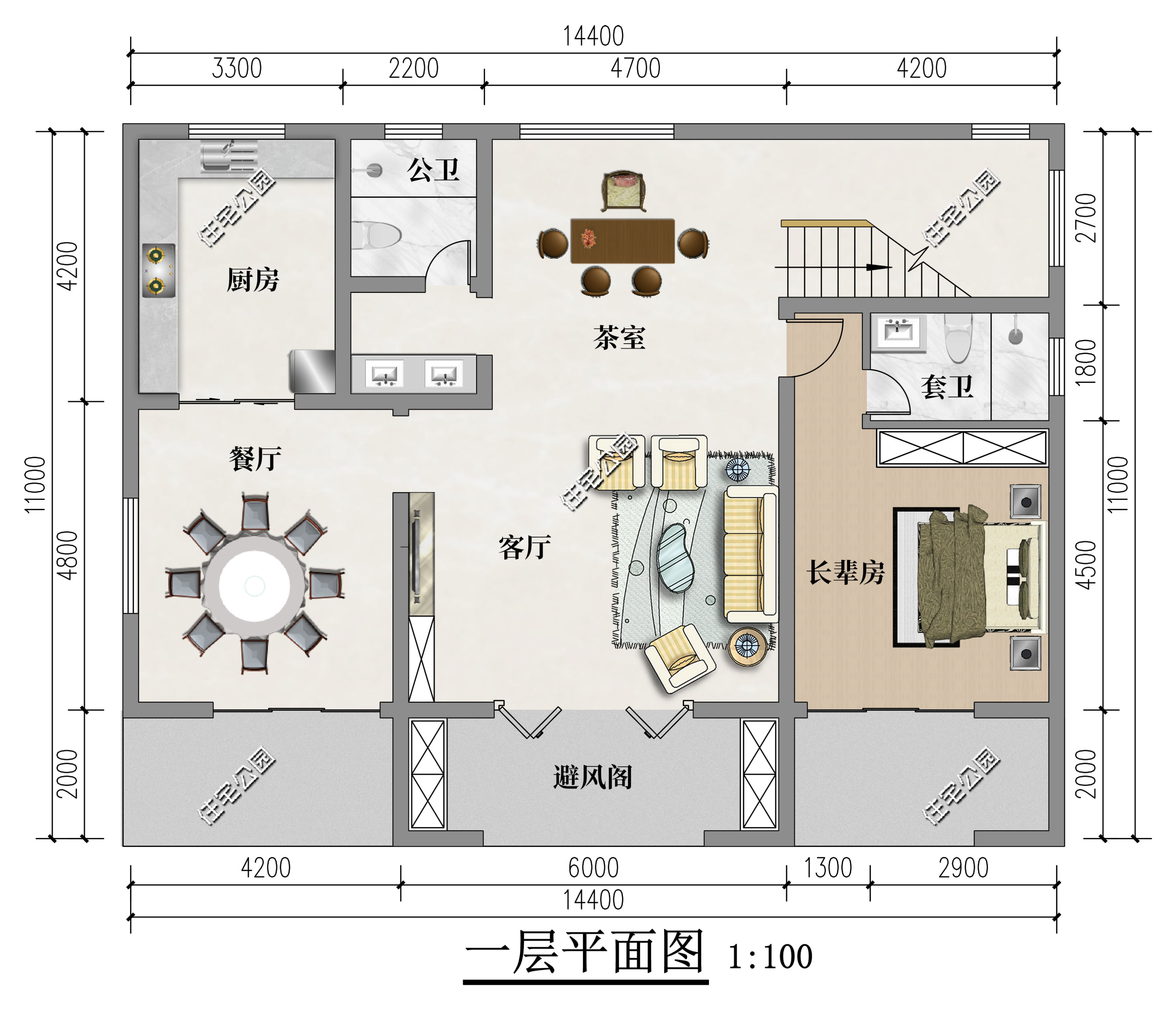 长18米宽6米户型图图片