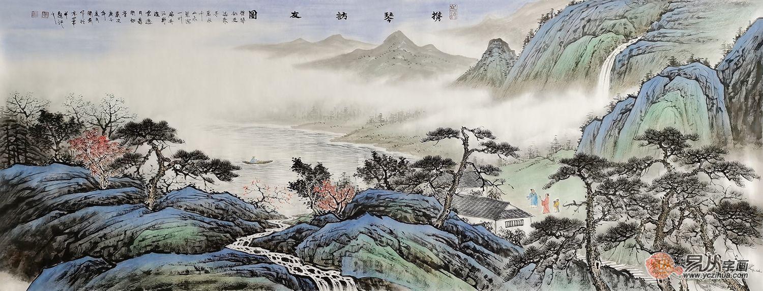 黄开前四尺竖幅仿古山水《溪山幽居》作品来源:易从字画实力派青年画