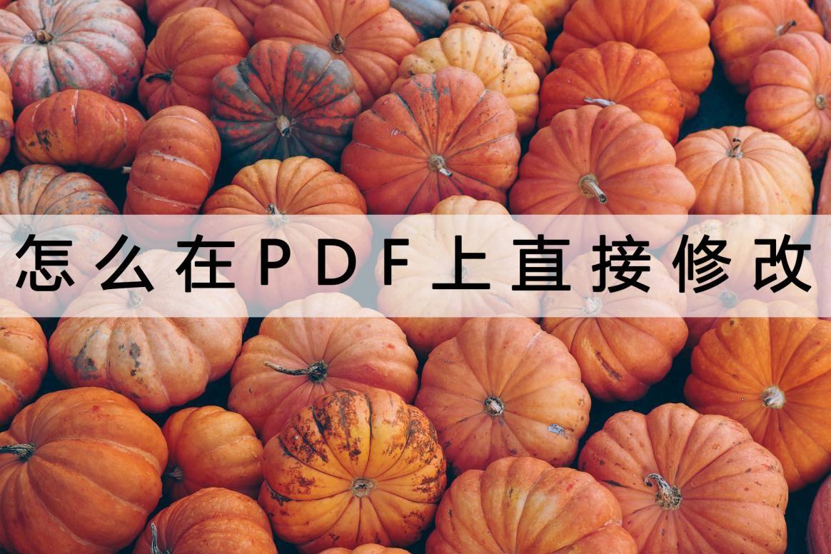 怎样在pdf上直接修改文字（教你编辑修改pdf文件内容）