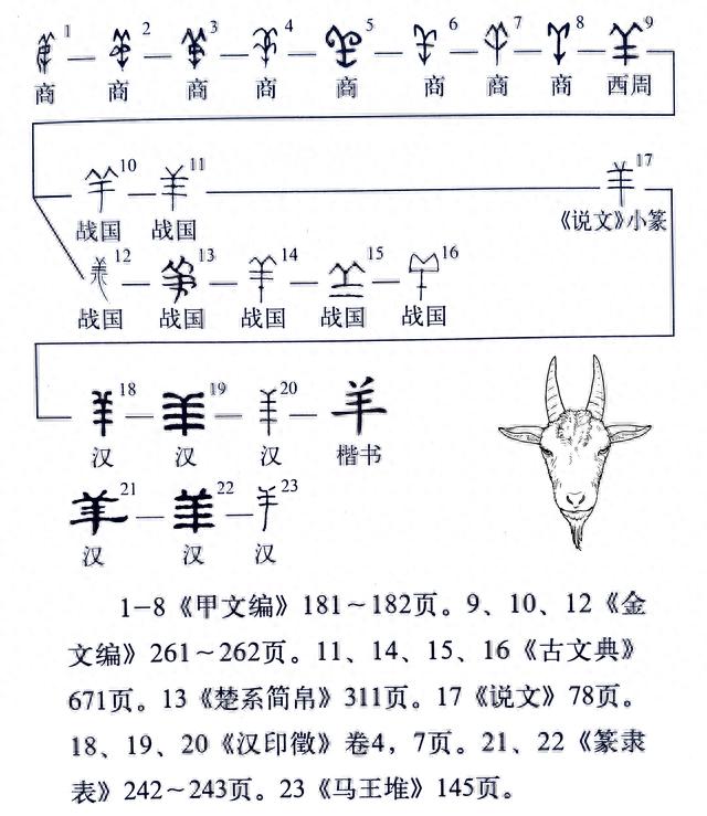 羊的象形字图片，象形文字羊的故事（《说文解字》第722课）