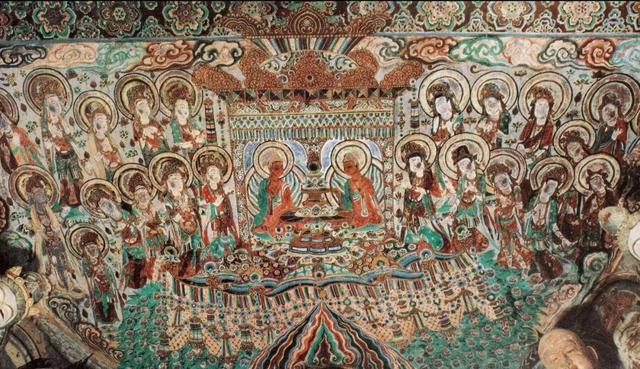 敦煌壁画图片大全，敦煌飞天壁画高清图（敦煌壁画对于中国画坛的影响）
