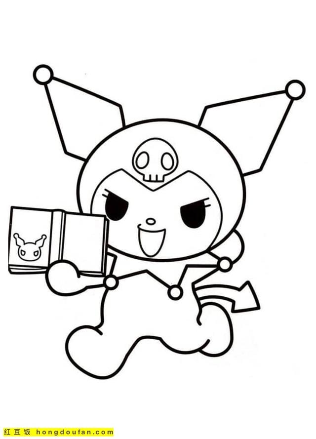 美乐蒂简笔画教程，我想看美乐蒂的画法（8张女孩子们最喜欢的凯蒂猫美乐蒂益智涂色简笔画）