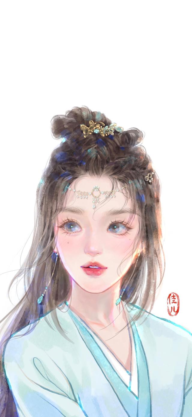 古风美女手绘插画，古风美女手绘插画图片（若有诗书藏于心）