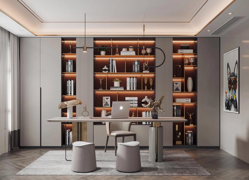 10平方小书房装修风格,10平米书房布置图(超赞的书房装修设计)
