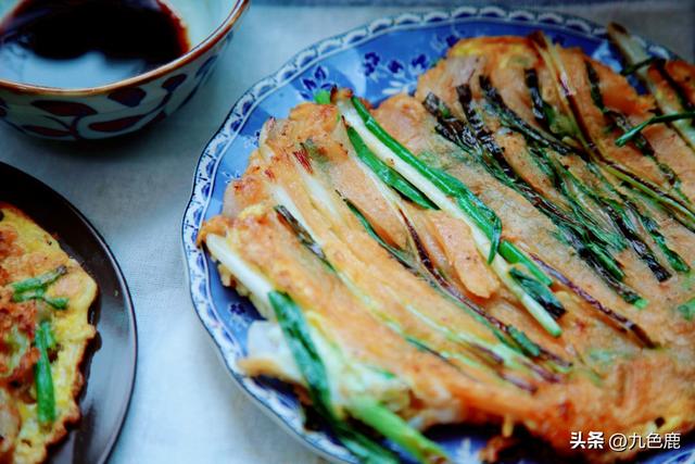 减脂版泡菜饼，韩式泡菜海鲜葱饼