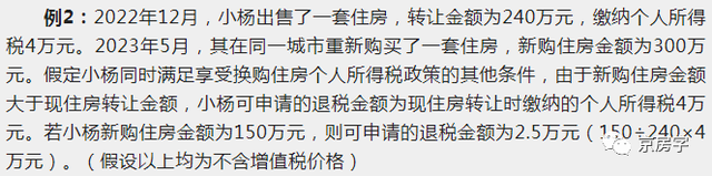 关于北京二手房买卖的最新政策，卖房后一年内再买房可退个税