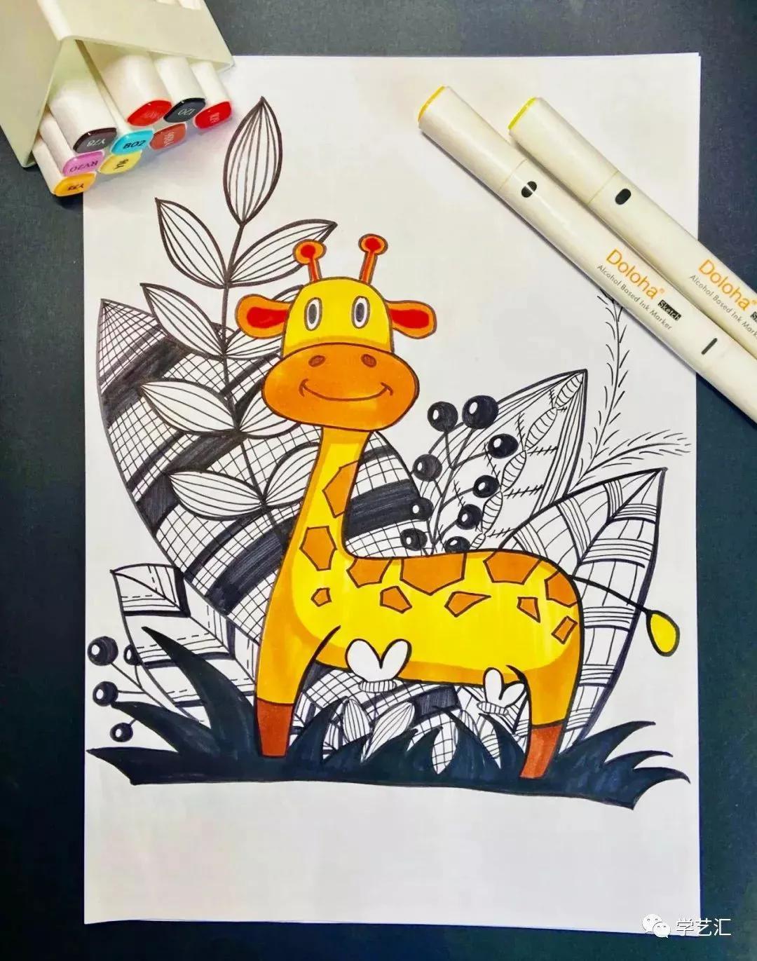 1,120多种少儿绘画作品展示,创意手工制作 线描 马克笔 综合创意画