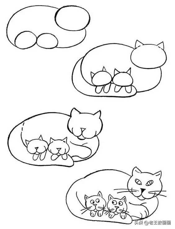 怎么画小女孩简单又漂亮，可爱的女孩怎么画（50个画猫咪的简笔画）