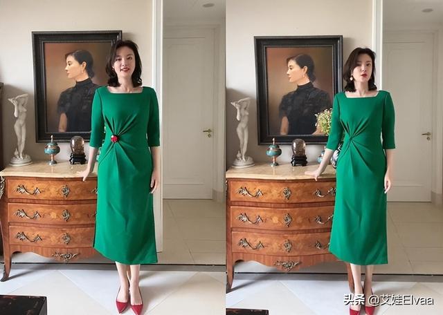 绿鞋配什么衣服，绿鞋配什么衣服男士（央视主持刘芳菲这次下真功夫了）