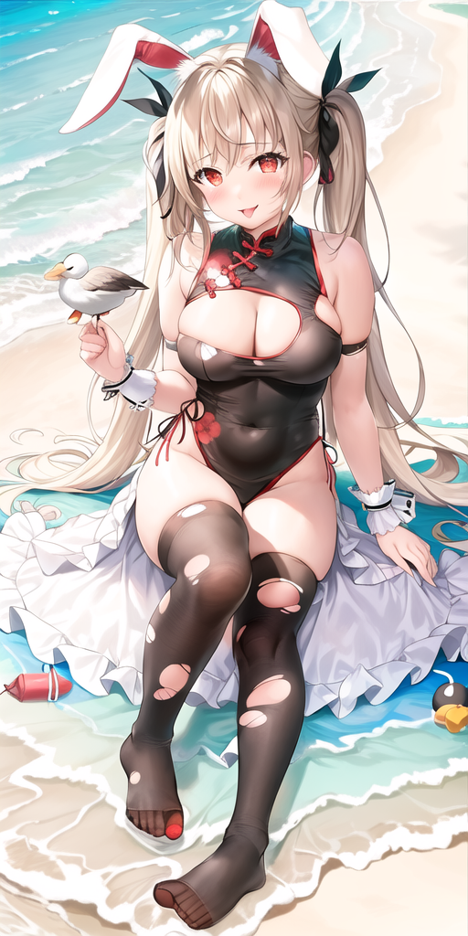 夏天的画怎么画简单又漂亮，夏天简笔画怎么画（AI绘画 海边夏日3）