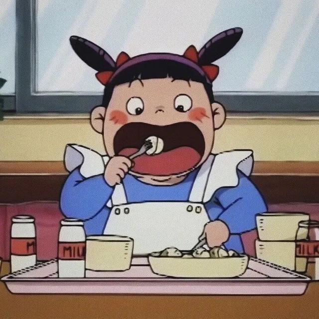 网红头像卡通可爱 美食妹妹，网红头像卡通可爱图片微信（吃东西头像）