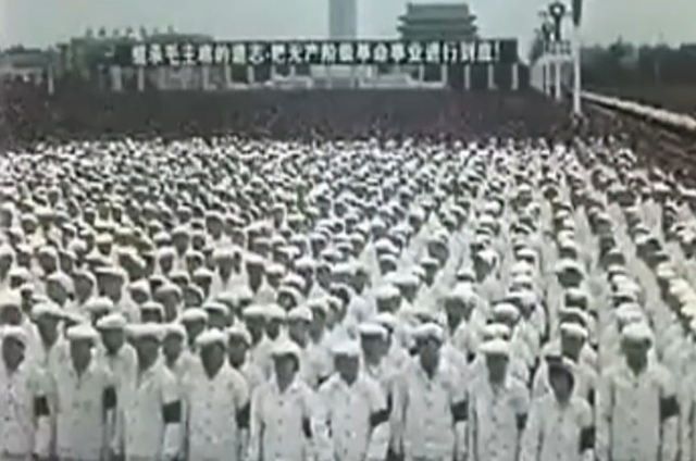 社会黑纸白字图片，白纸黑字图片（1976年天安门毛泽东画像披上黑纱）
