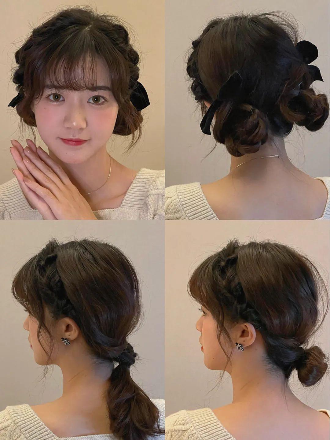 适合鹅蛋脸的学生发型,最适合圆脸的3款扎发!这样扎巨显脸小 - 玉三网