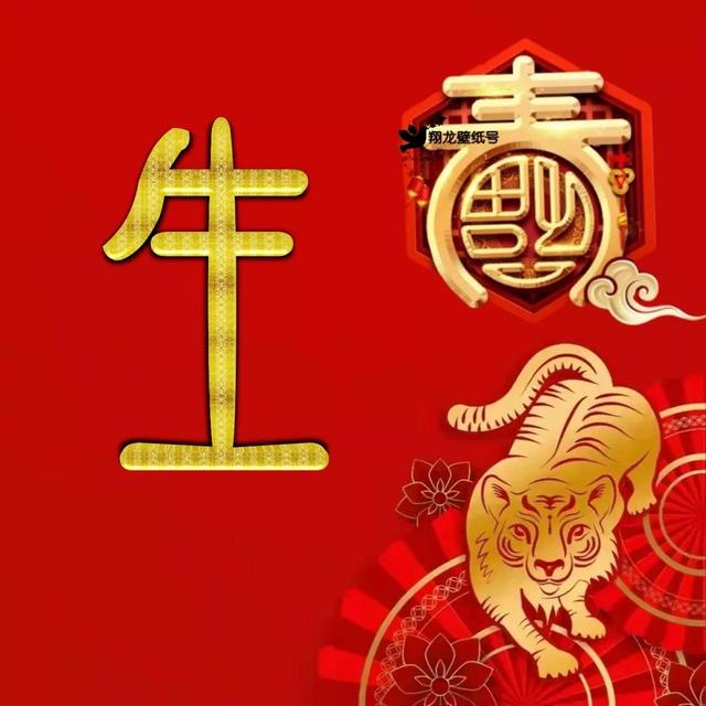 虎年系列头像微信，虎年系列头像（金色虎年福字微信头像）