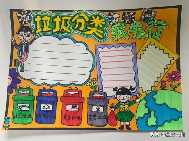 环保手抄报图片大全，环保手抄报大全（2022垃圾分类手抄报+环保儿童画）
