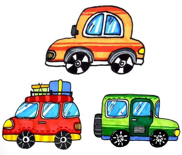 简笔画汽车的画法，怎么画车子简笔画（儿童画教程，生活中的线条美）