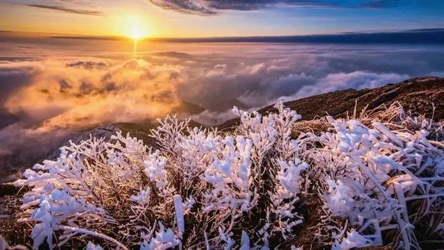 冬季金铙山，童话般的银白世界