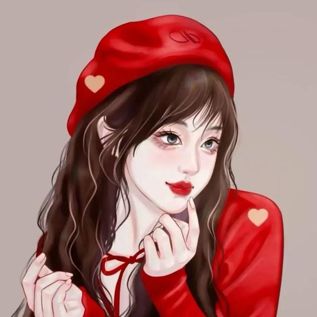 超适合跨年用的红色系头像微信，超适合跨年用的红色系头像（跨年红色系女生头像，白泽）