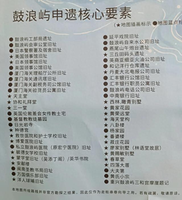 鼓浪屿小地图（厦门）