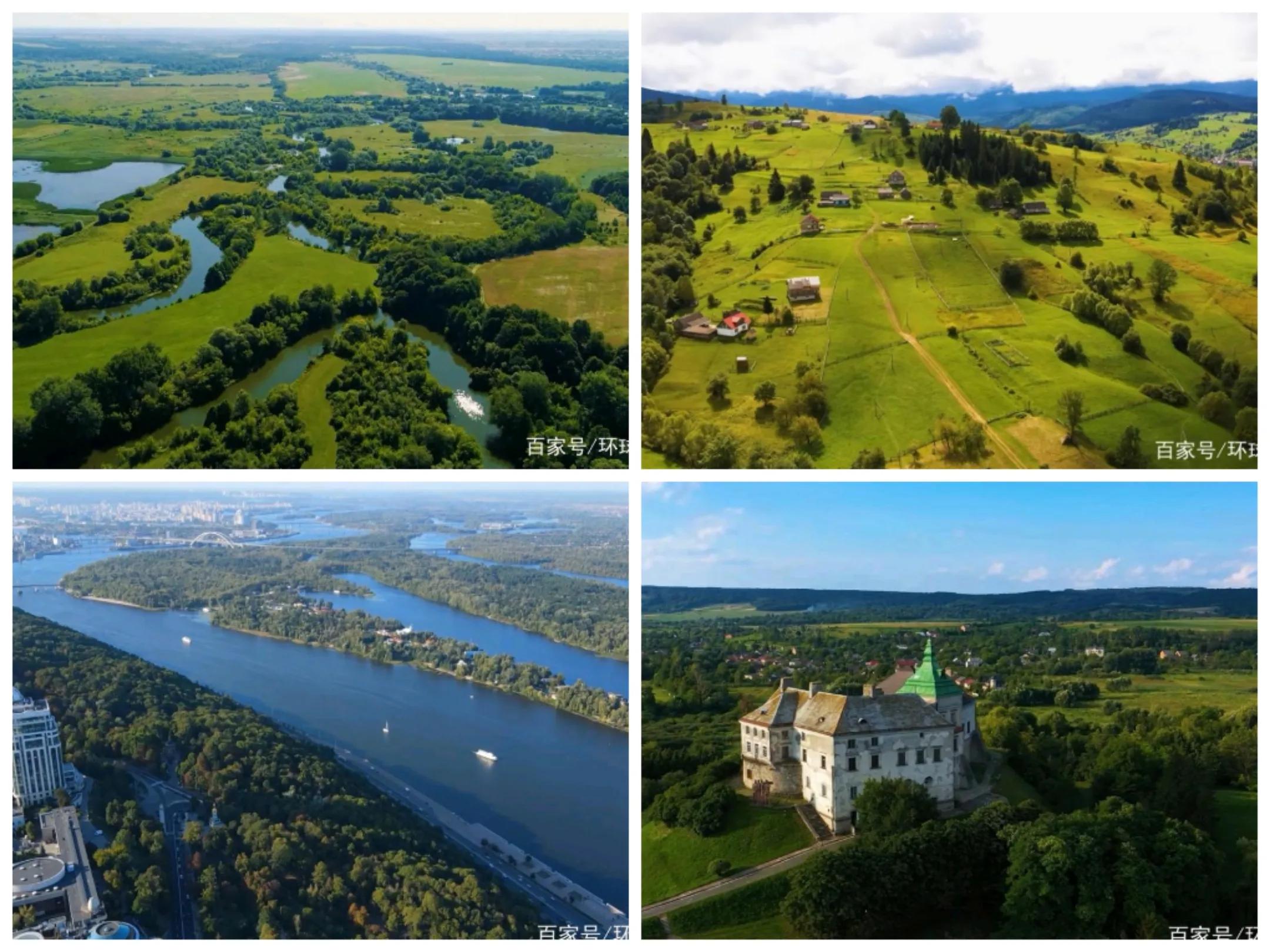 虽然乌克兰90%以上地区属于东欧平原,但河谷纵横,丘陵起伏,再加冰雪