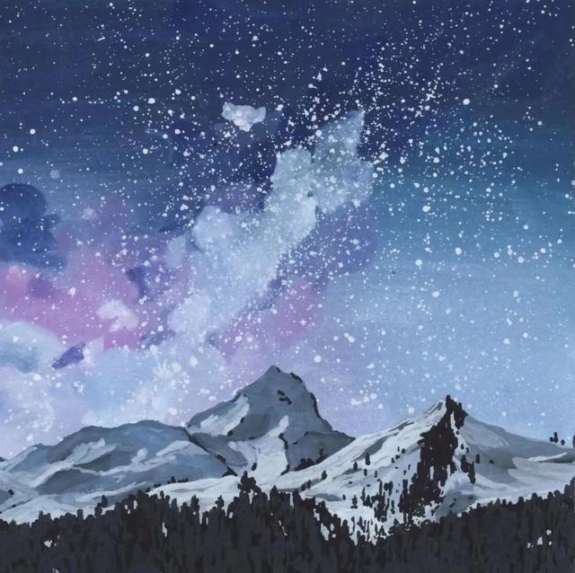 水粉风景写生步骤图，水粉风景画初学者（Akouri）