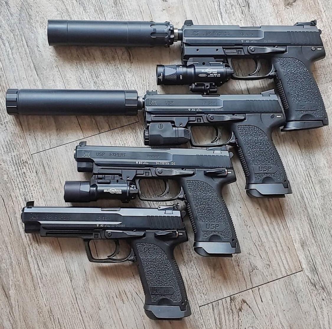 usp45的全枪长度为194毫米,枪管长度为108毫米,装满