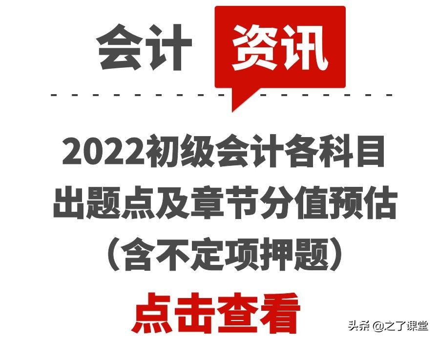 马勇说会计（2022初级会计各科目出题点及章节分值预估）